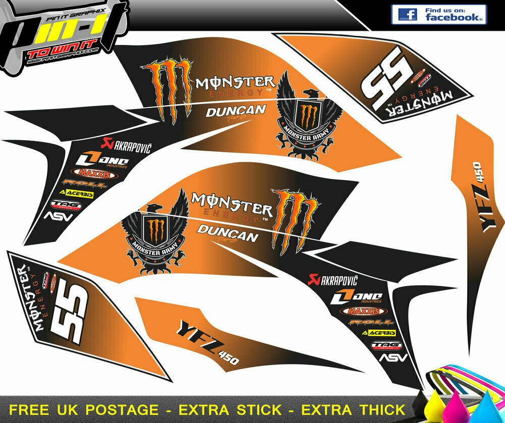 yamaha yfz450 sticker kit 2003-2008 (carb)