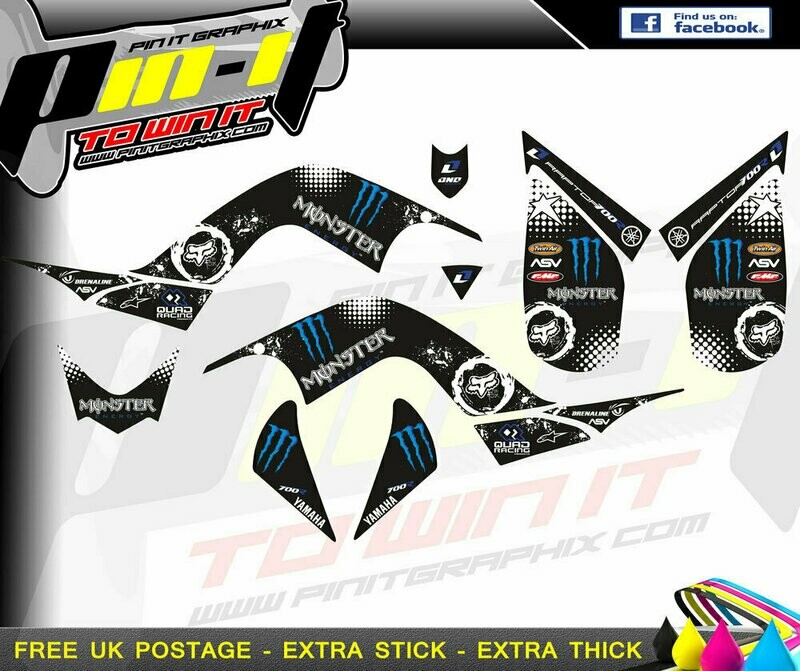 yamaha raptor 700 (yfm700) sticker kit sticker kit