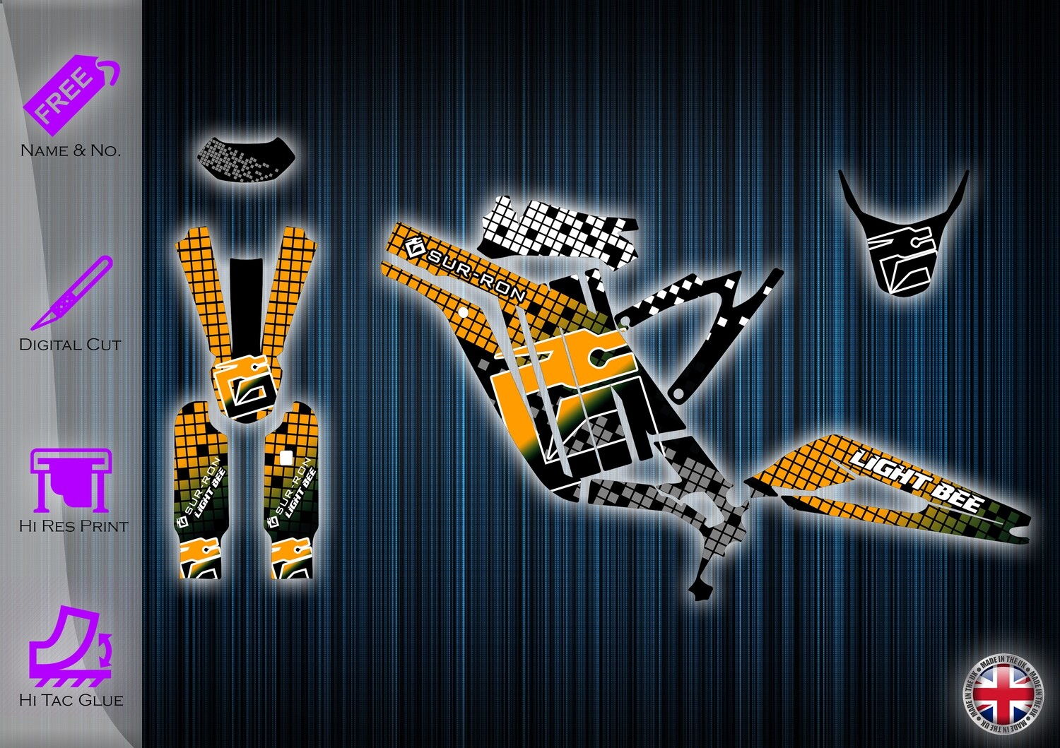 Sur-Ron Light Bee Graphics kit Surron Decals sur ron