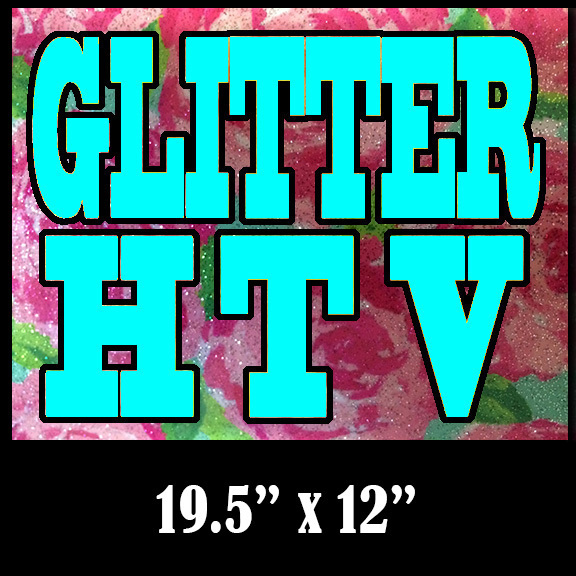 GLITTER LILLY PATTERN HTV VINYL 19.5" x 12"