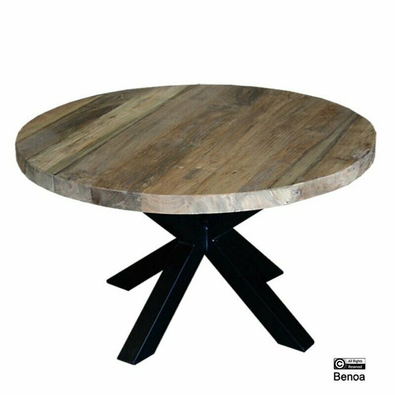 Salontafel teakhout 4cm (massief) 80cm