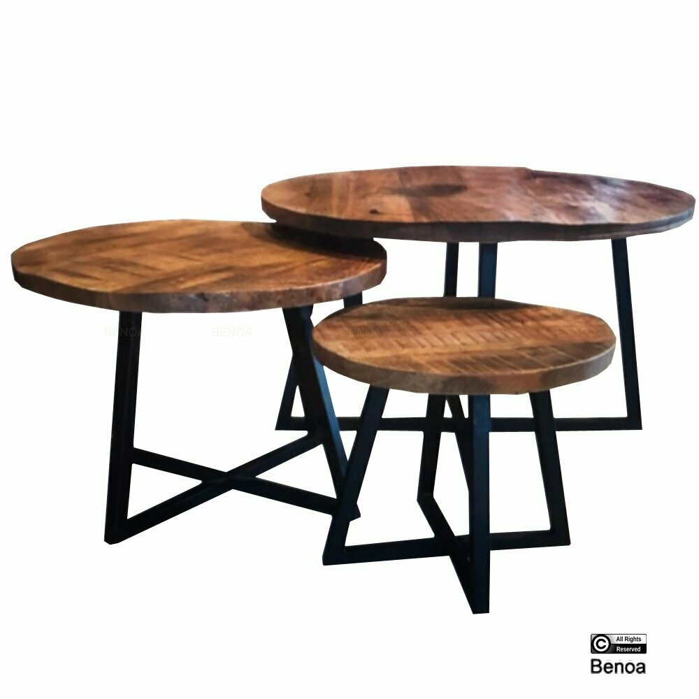 Ronde salontafelset (3 stuks)