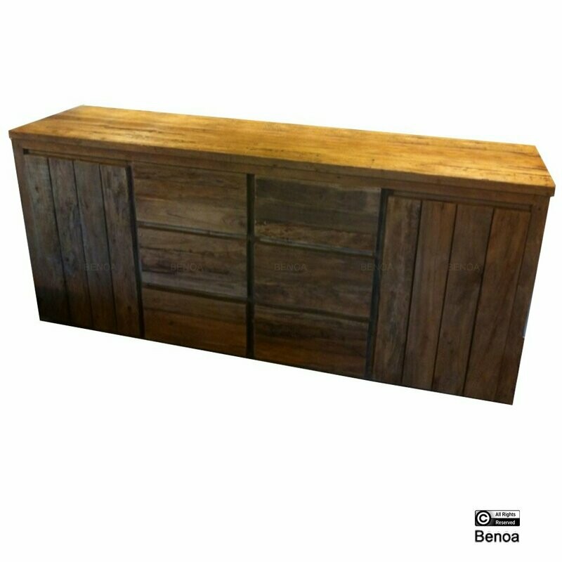 Bridge dressoir teakhout 200cm