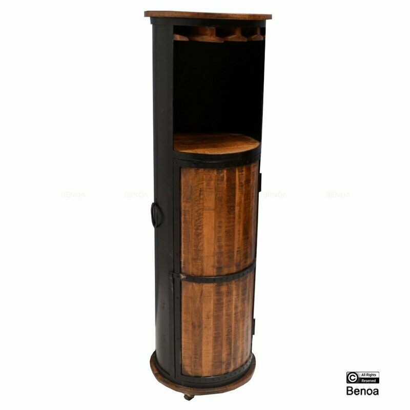 Wine cabinet Black 150x45x45cm