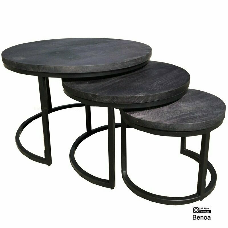 Salontafelset van 3 (all black)