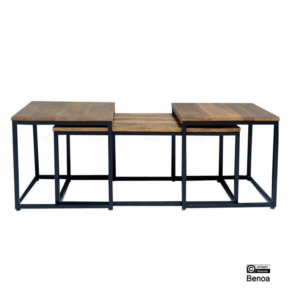 Salontafelset rechthoek (3 stuks) 90cm