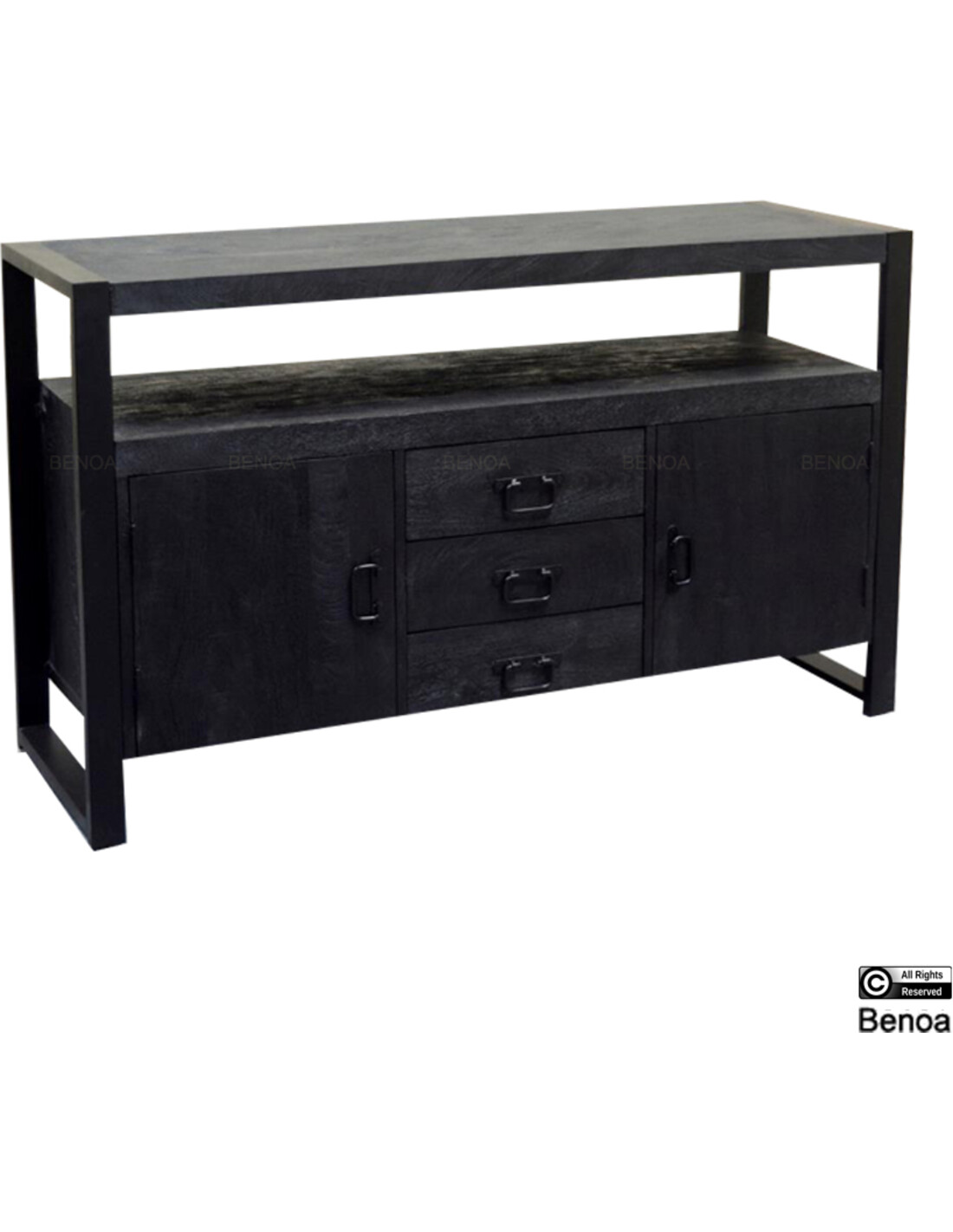 Britt dressoir 135 cm (zwart)