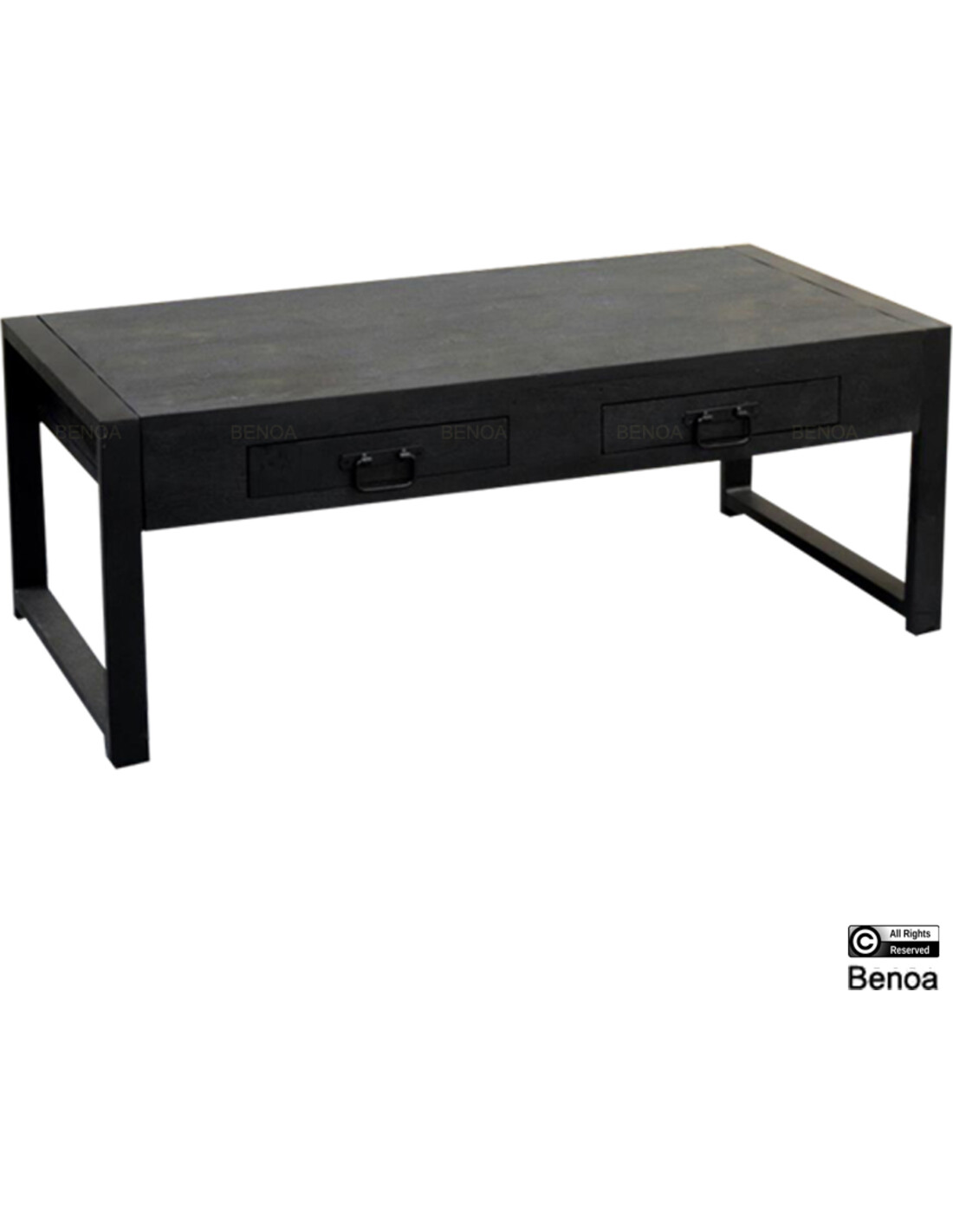 Britt salontafel met lades 120 cm (zwart)