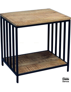 Bijzettafel mangohout (spijlen)