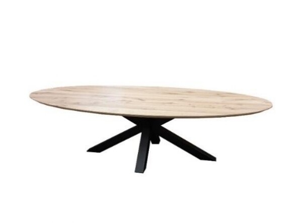Eettafel massief eikenhout (ovaal)
