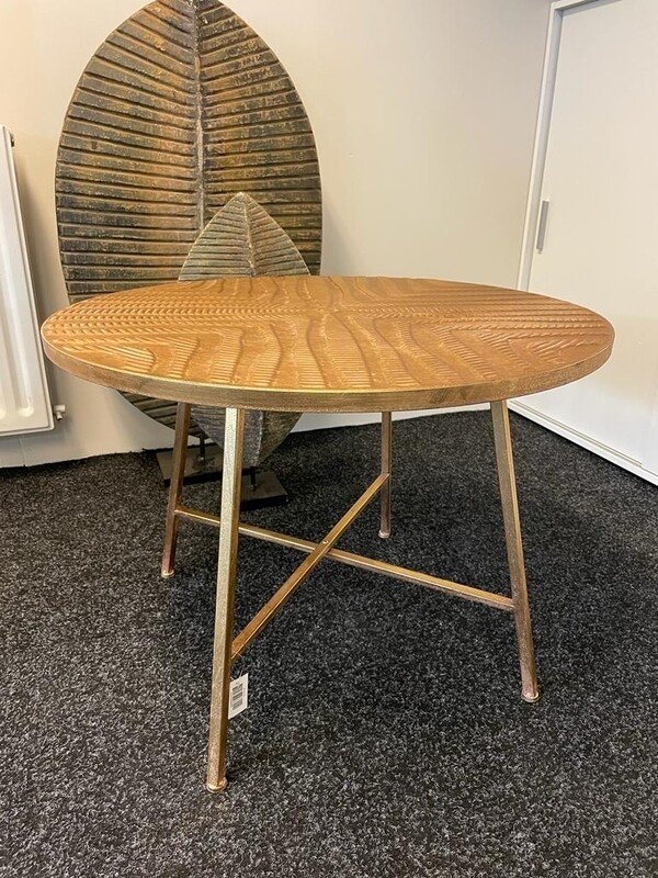 Metalen gouden salontafel (70cm) Metalen gouden salontafel (70cm)
