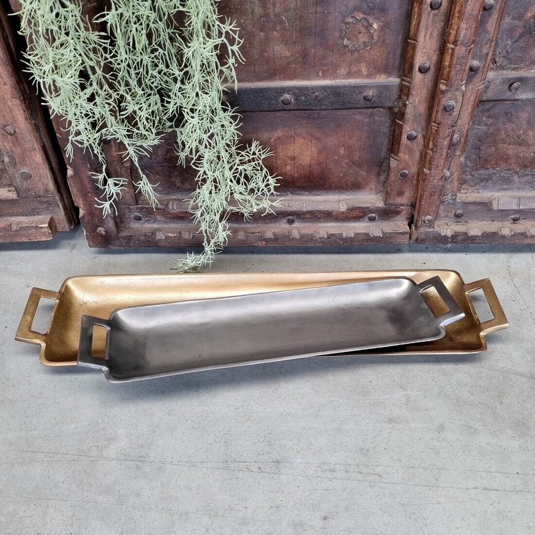 Antiek dienblad (lood/messing)