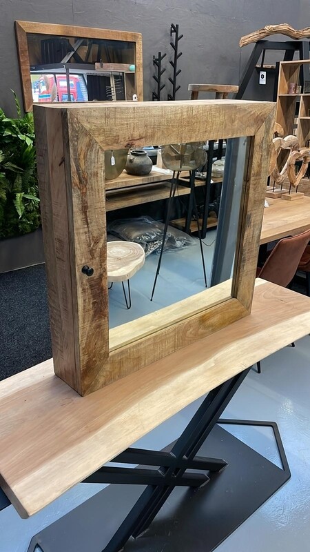 Spiegelkast mangohout 80cm
