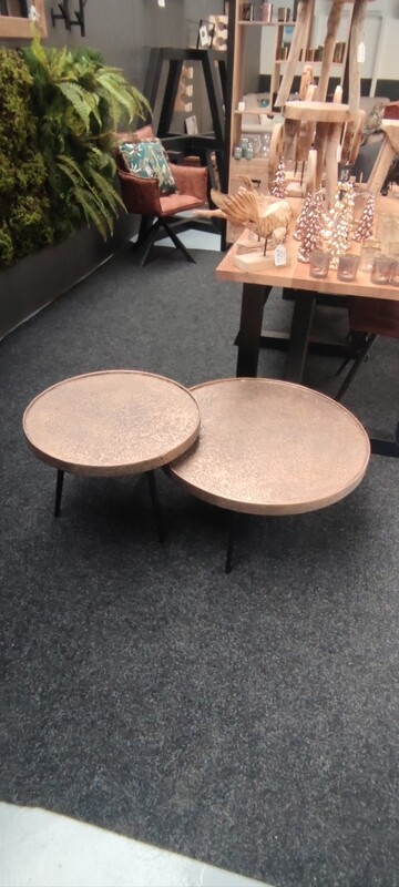 Salontafel goud metaal (74 cm)
