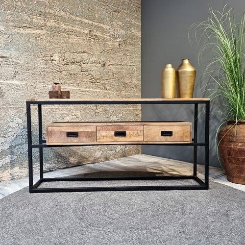 Len sidetable (3 lades) 150cm