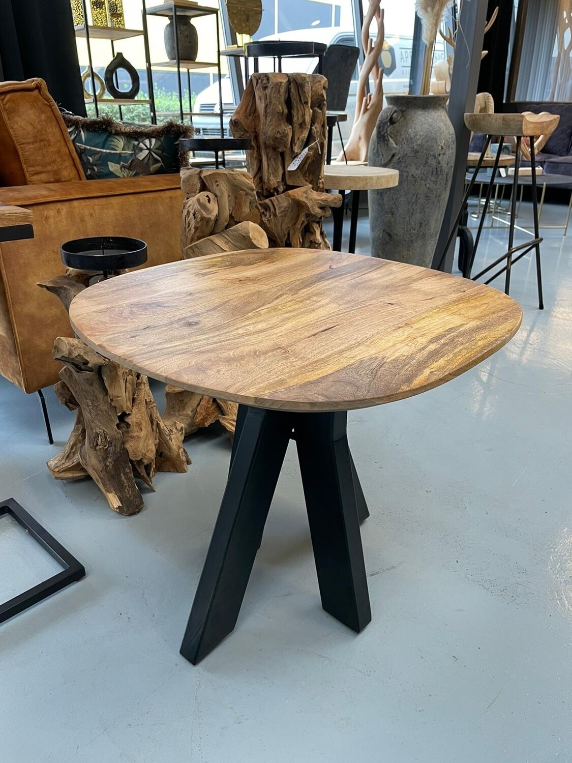 Bijzettafel Deens ovaal mangohout