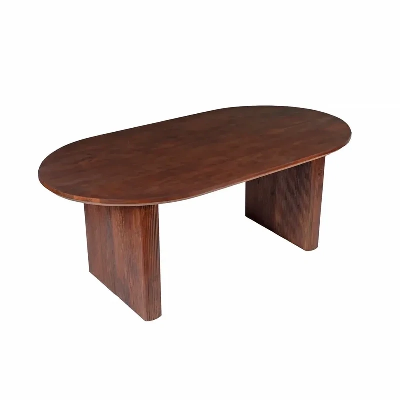 Eettafel mangohout ovaal