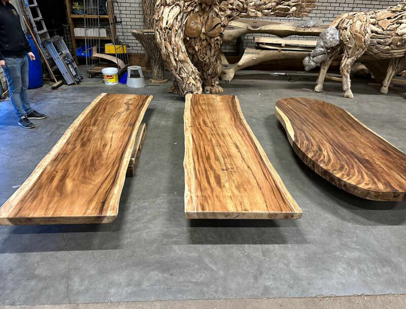 Eettafel Suarhout (8,5 cm dik)