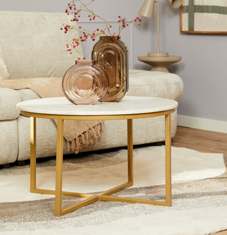 Salontafel Ryan | Wit marmer Design