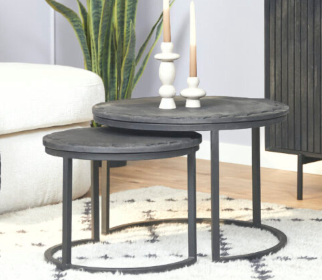 Salontafel set Ora | Zwart Kadappa Stone Design