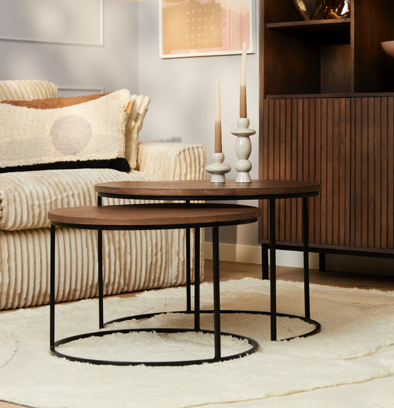 Salontafel Madison Walnoot | Set van 2 Design
