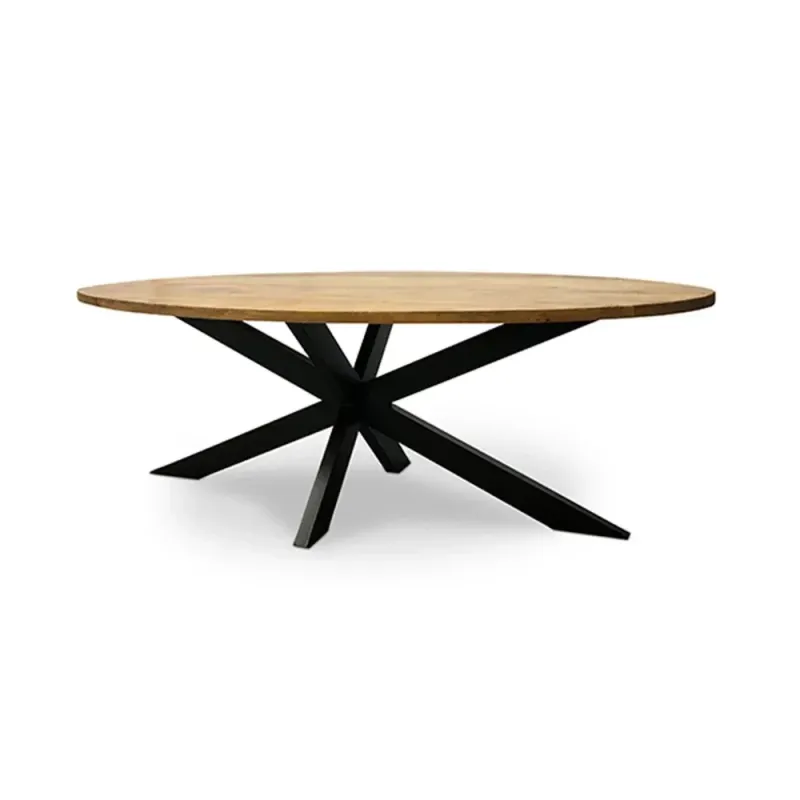 Eettafel massief mangohout (ovaal) 5cm dik
