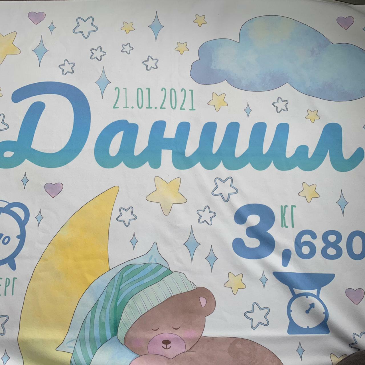 Плед по метрике малыша Плед по метрике малыша