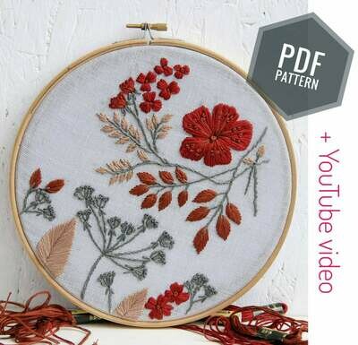 "Autumn leaves" pdf pattern 20 cm (8") + video tutorial