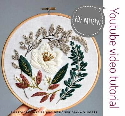 "White Lotus" pdf pattern 20 cm (8") + video tutorial
