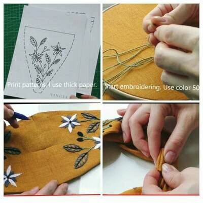 "Yellow headband" - pdf pattern + video tutorial - DIY
