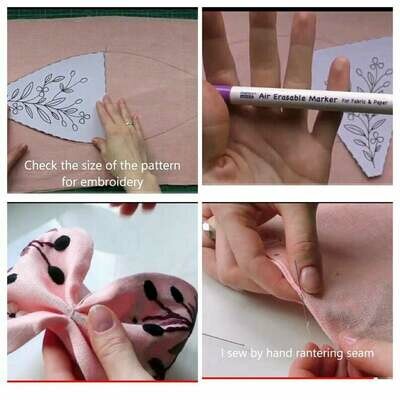 "Pink headband" - pdf pattern + video tutorial - DIY