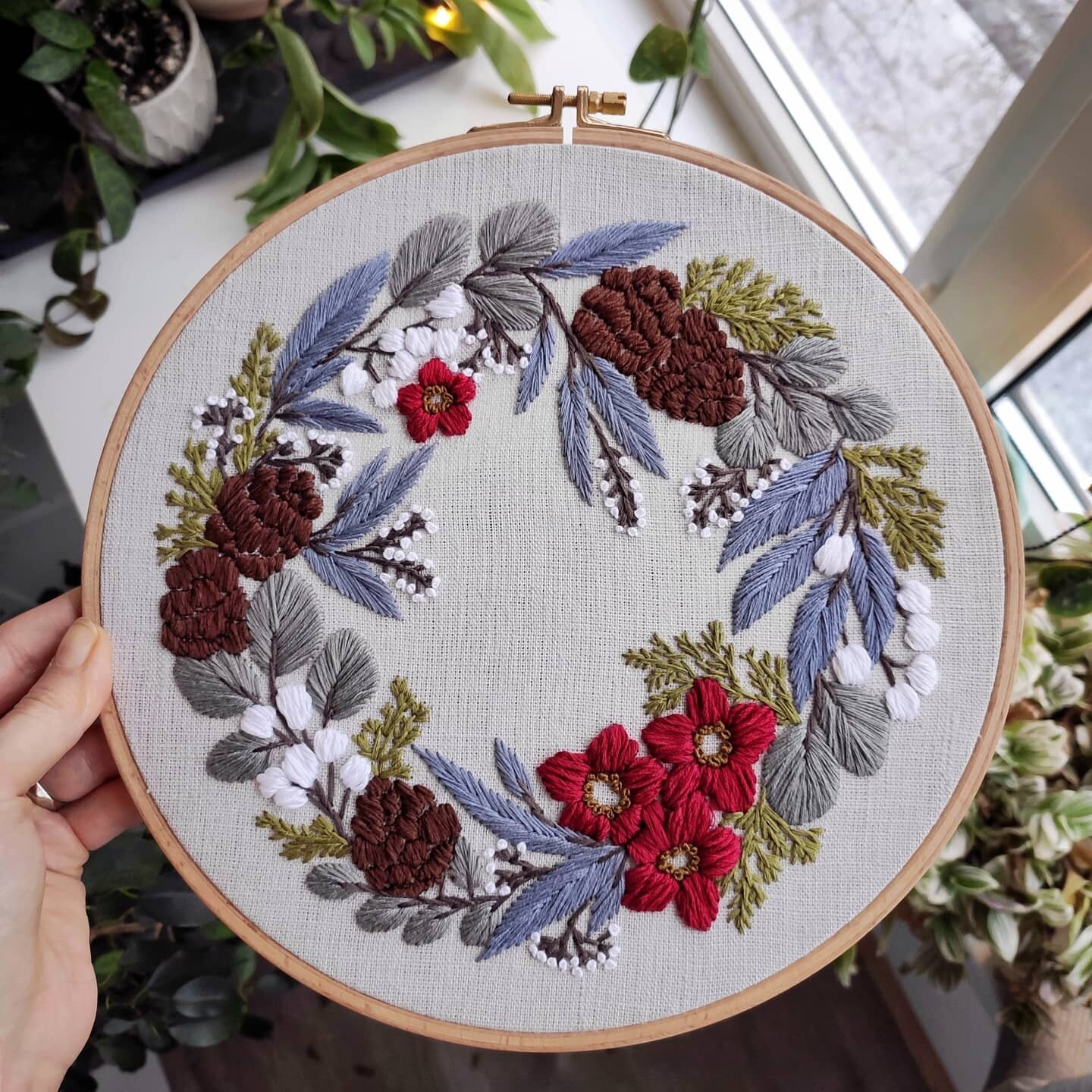 "Sweet November wreath" pdf pattern 26cm (10") + video tutorial
