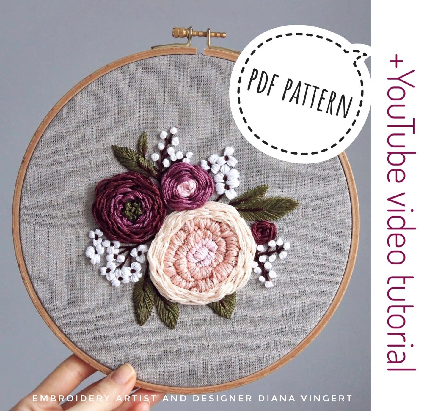 "Winter games" pdf pattern 20 cm (8") + video tutorial