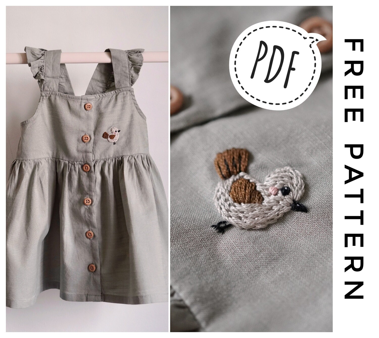 FREE "Bird" pdf pattern for baby dress