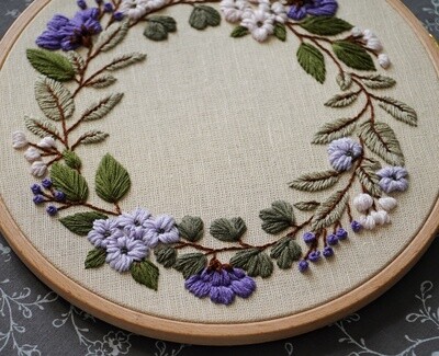 "Lilac wreath" pdf pattern 20 cm (8") + video tutorial