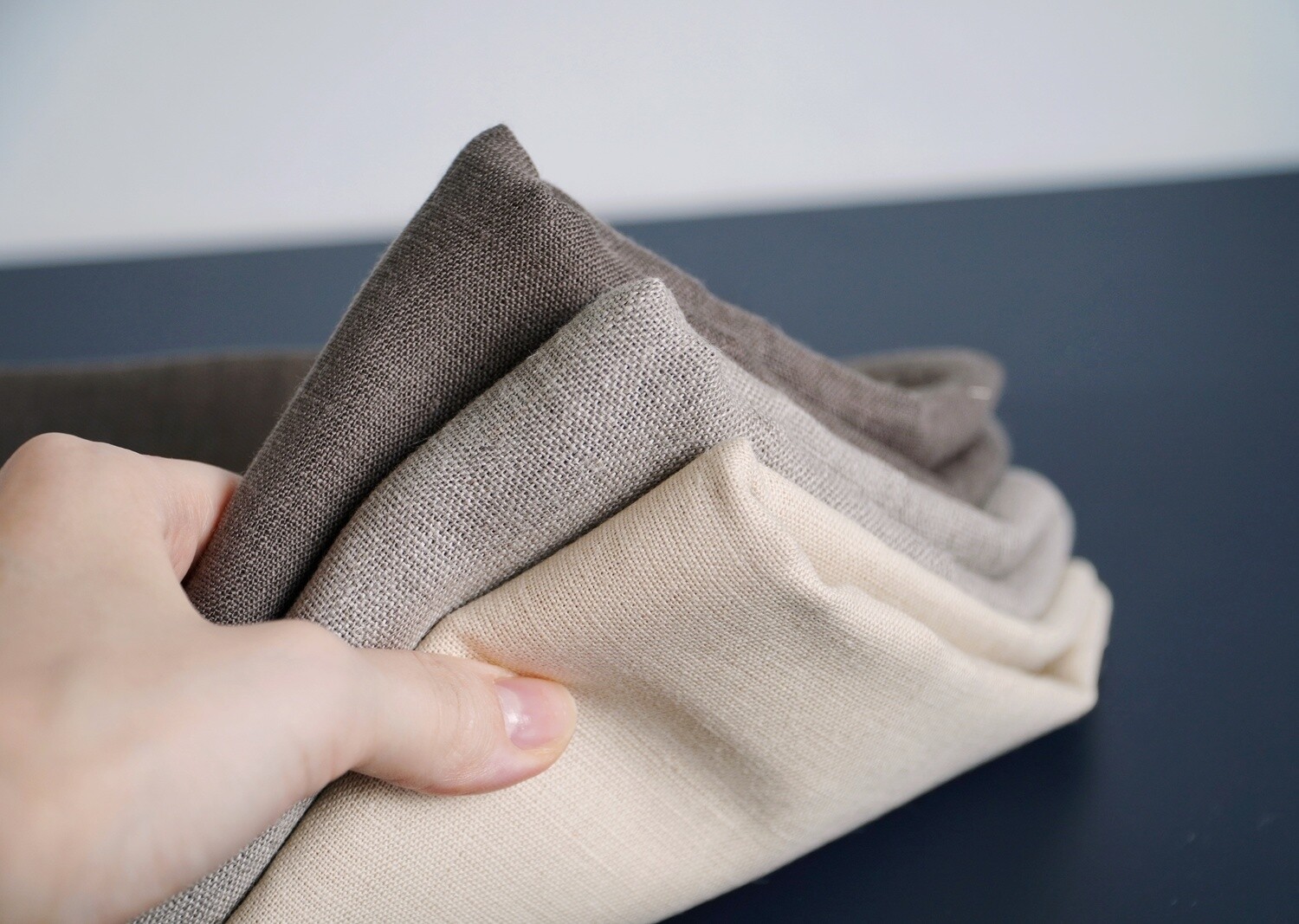 Linen fabric by meter 3 colors