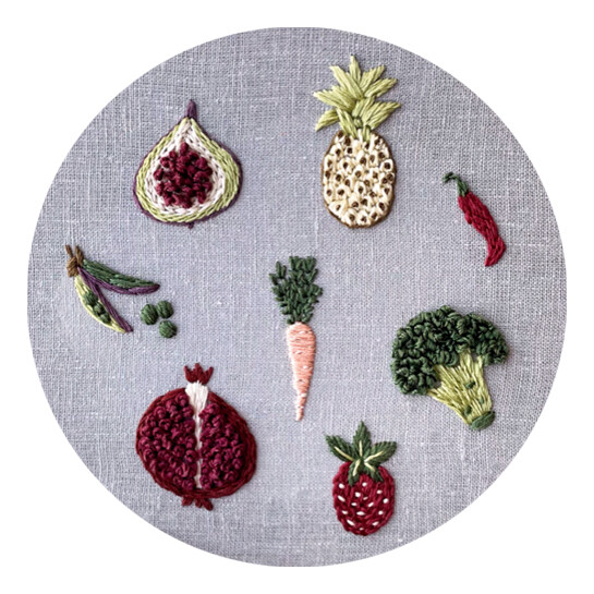 "Fruits and vegetables 1" pdf pattern 20cm ( 8") + video tutorial
