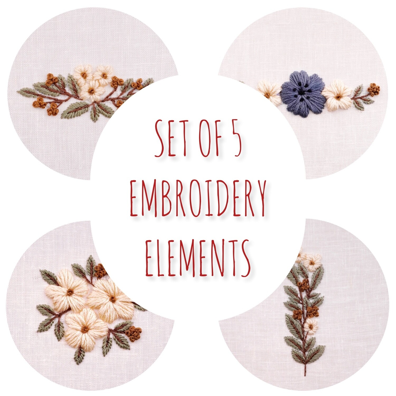 "Anna Su 5 elements" pdf embroidery pattern a4
