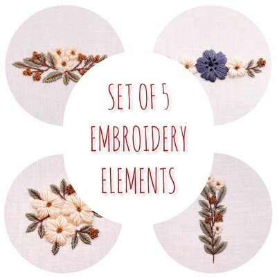 "Anna Su 5 elements" pdf embroidery pattern a4