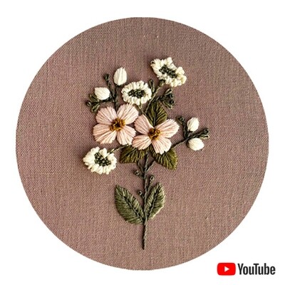 &quot;Meadow flowers&quot; Pdf pattern 15 cm (6&quot;) + video tutorial
