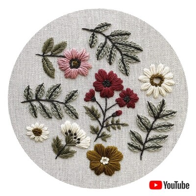 FREE "Vintage botany" pdf pattern 15 cm (6") + video tutorial
