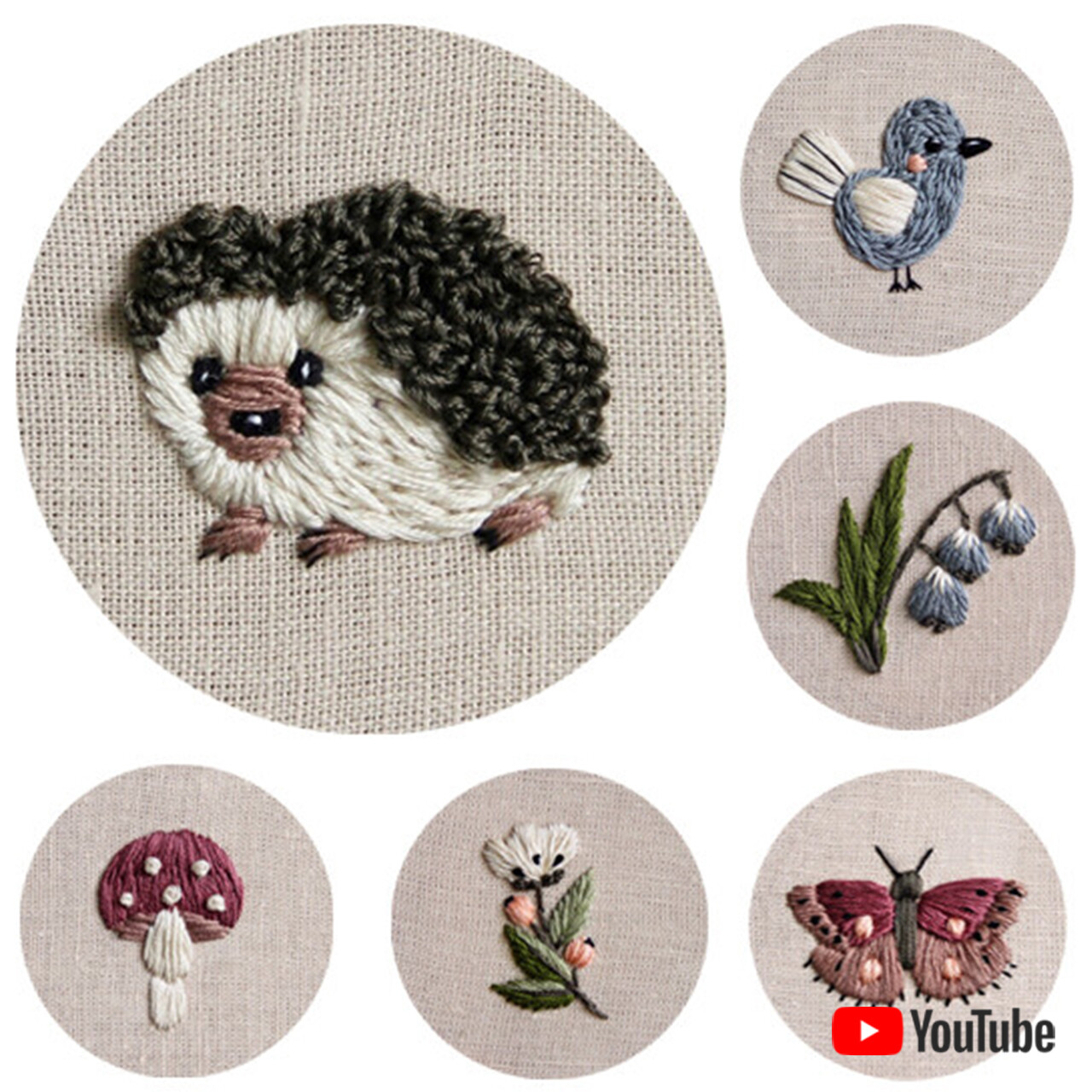 "11 elements for embroidery" pdf pattern 26 cm (10") or 3.5" + video tutorial