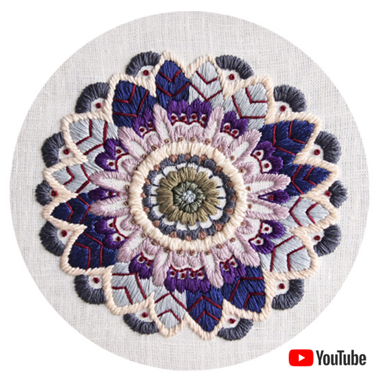 "Mandala №1" pdf pattern 20 cm (8") + video tutorial