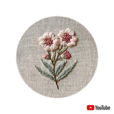 "Pink azalea" pdf pattern 10 cm (4") + video tutorial