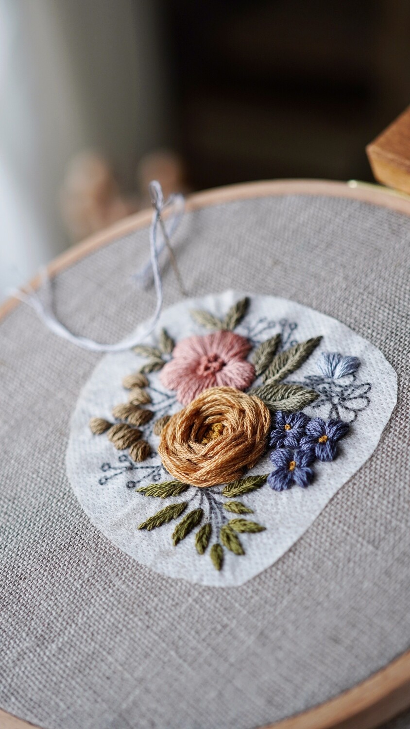 "Summer memories" pdf pattern 10x10 cm + video tutorial
