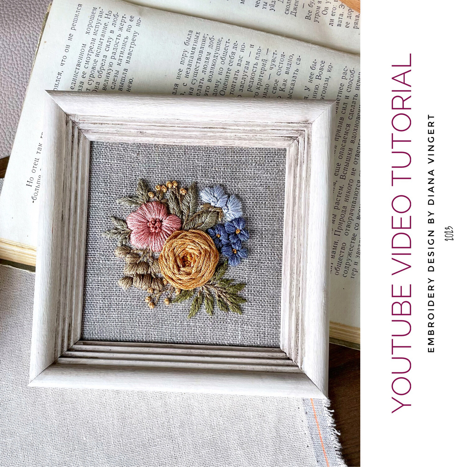 "Summer memories" pdf pattern 10x10 cm + video tutorial