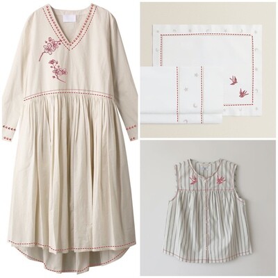"May morning. Redwork" embroidery pattern of 10 elements + video tutorial