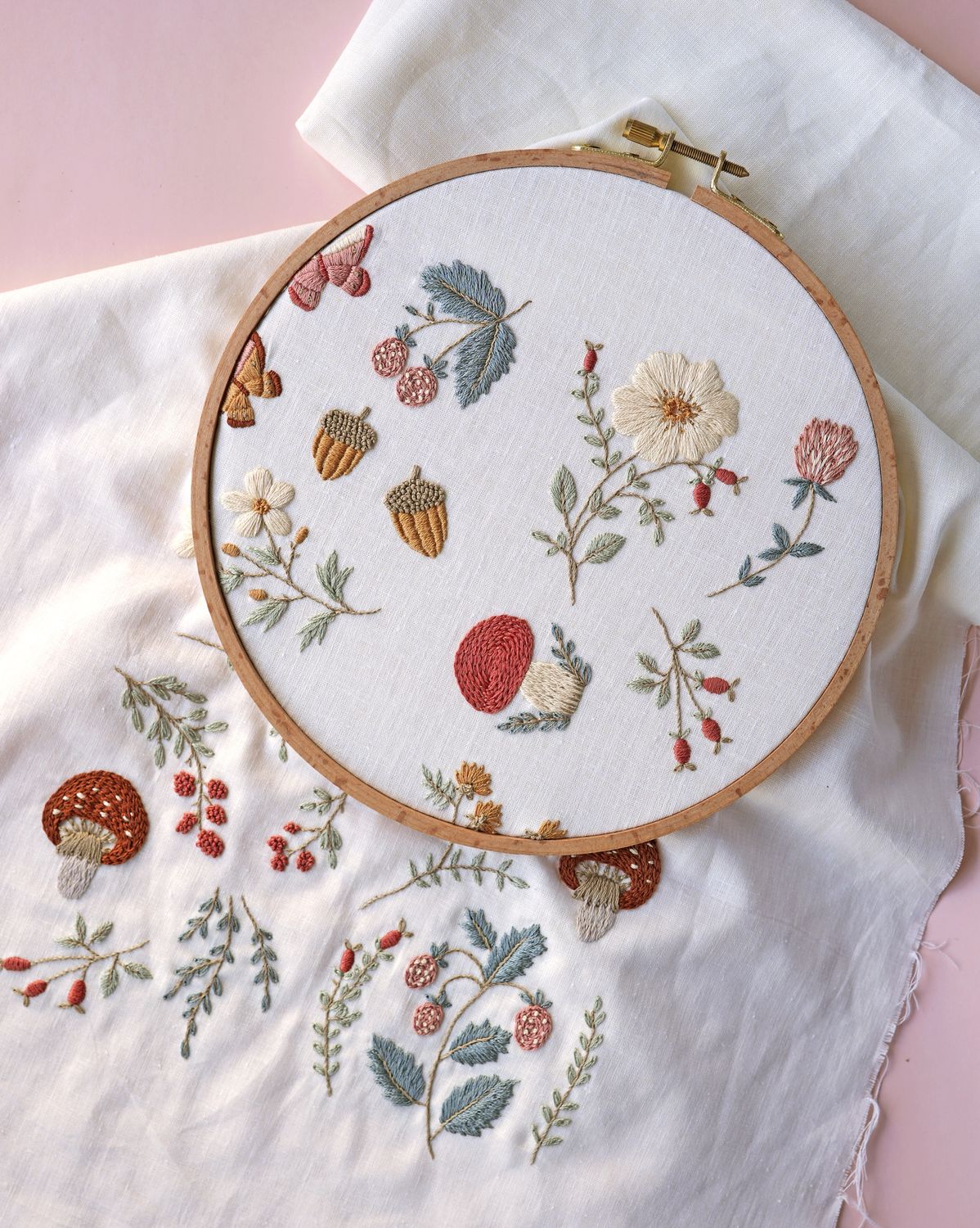 "Harvesting" set of embroidery patterns | 18 elements | video tutorial