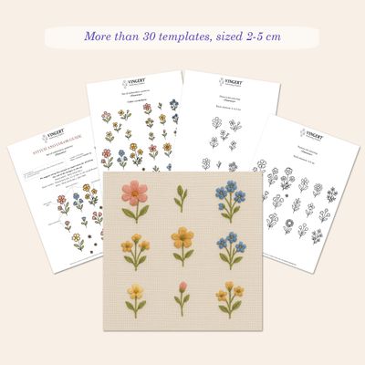 "Tuscany" embroidery patterns bundle - over 30 flower templates