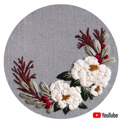 &quot;Blooming rosehip&quot; pdf pattern 20cm(8&quot;) + video tutorial